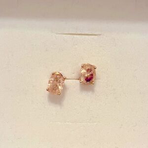 Pink Gemstone Stud Earrings